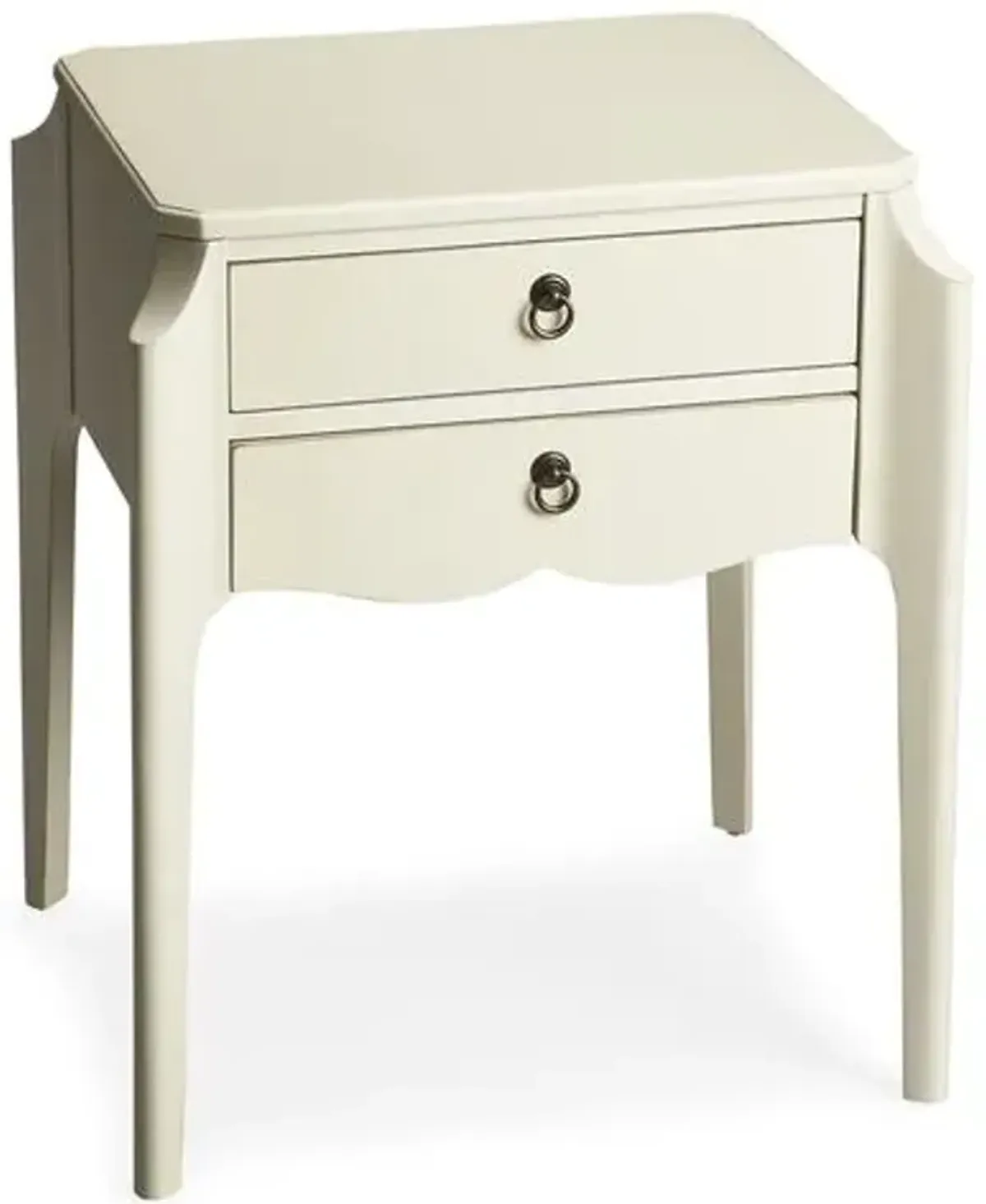 Emily 2-Drawer Nightstand - White