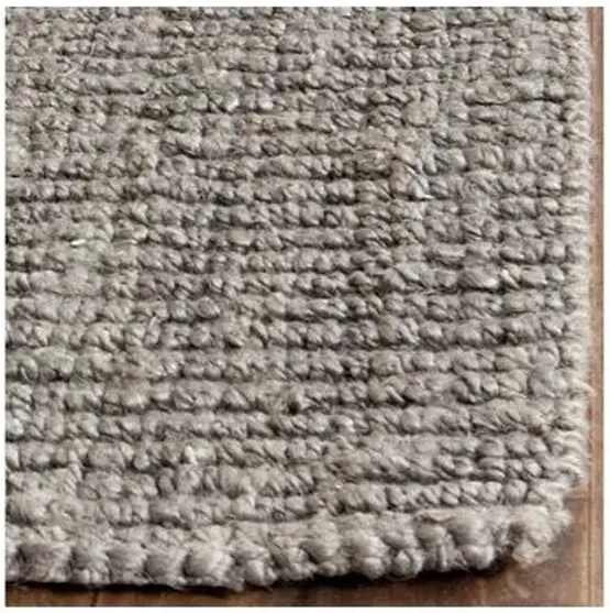 Ale Textured Jute Rug - Light Gray - Gray