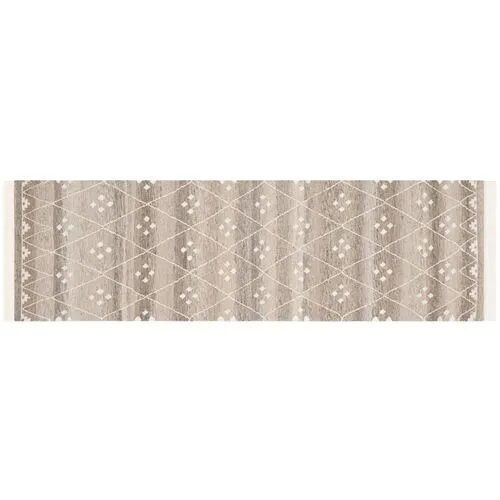 10'x14' Annie Flat-Weave Rug - Natural - Gray - Gray