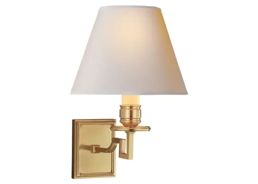 Visual Comfort - Dean Single Arm Sconce - Natural Brass - Gold