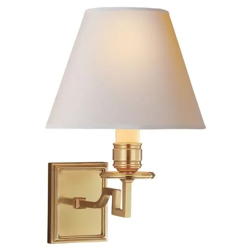 Visual Comfort - Dean Single Arm Sconce - Natural Brass - Gold