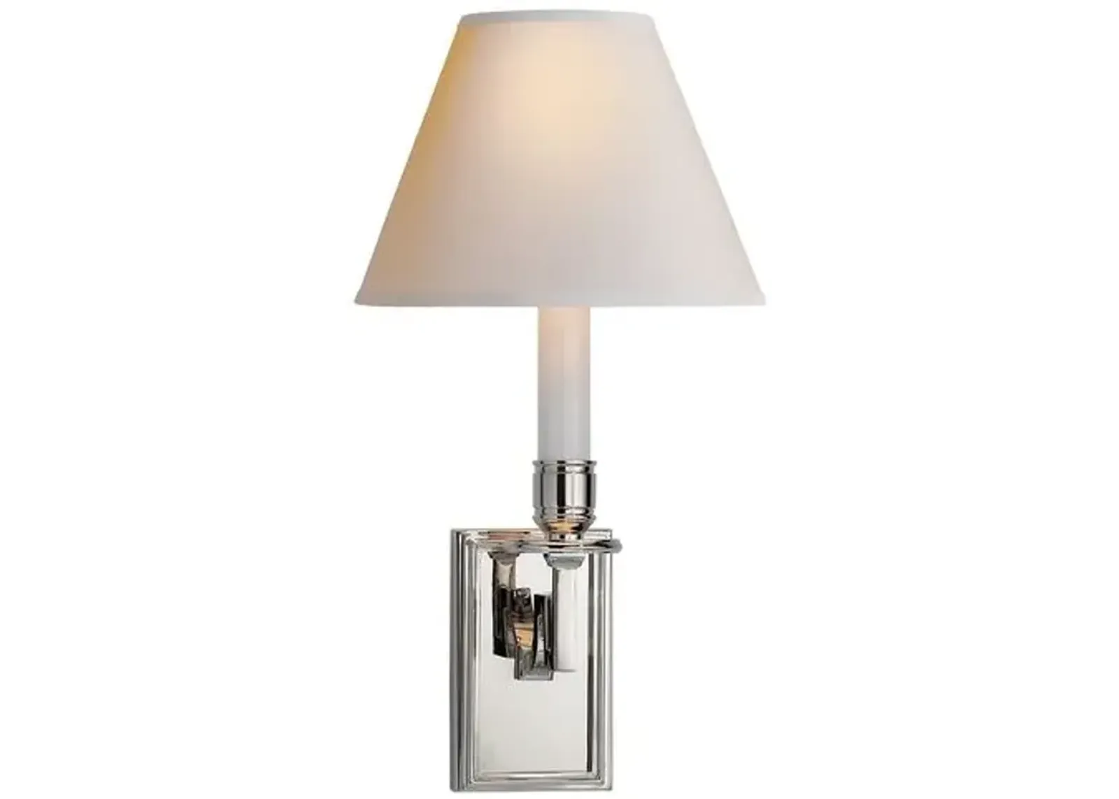 Visual Comfort - Dean 1-Light Library Sconce - Nickel - Gray