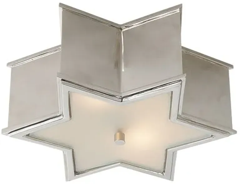 Visual Comfort - Sophia Flush Mount - Polished Nickel - Silver