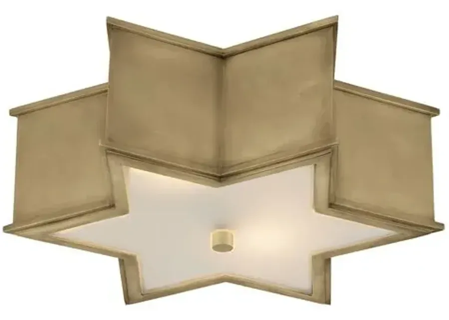 Visual Comfort - Sophia Flush Mount - Natural Brass - Gold