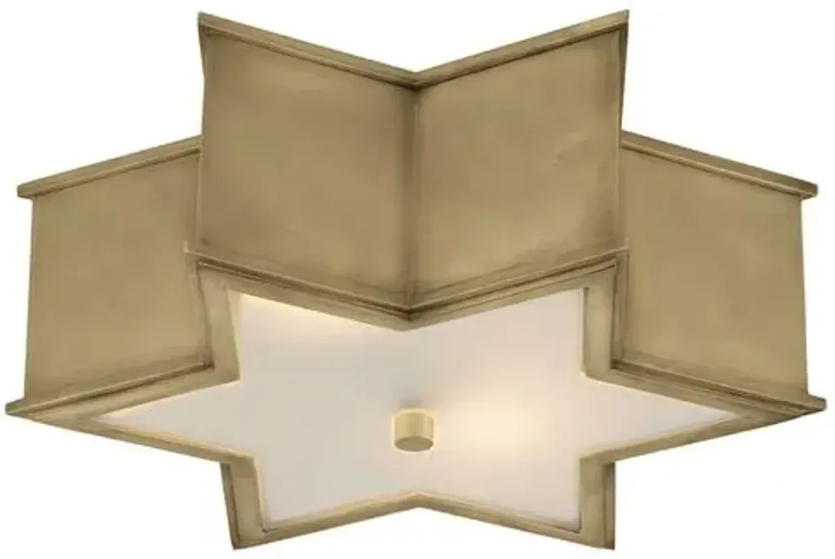 Visual Comfort - Sophia Flush Mount - Natural Brass - Gold