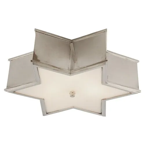 Visual Comfort - Sophia Flush Mount - Polished Nickel - Silver