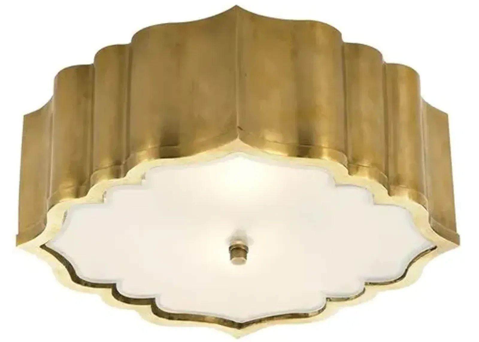 Visual Comfort - Balthazar Flush Mount - Natural Brass - Gold