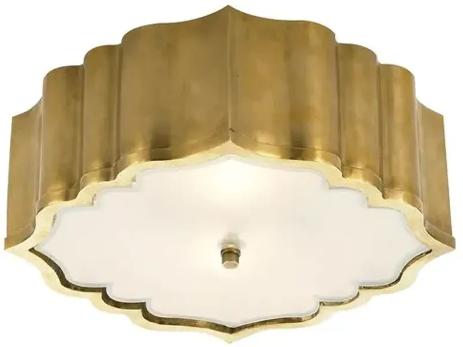 Visual Comfort - Balthazar Flush Mount - Natural Brass - Gold