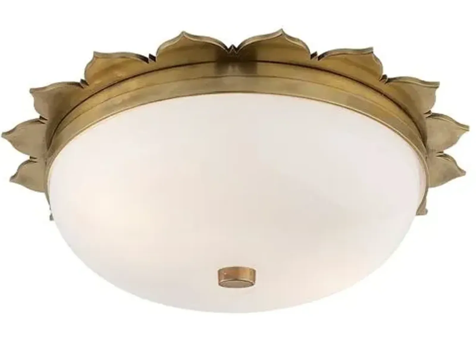 Visual Comfort - Rachel Flush Mount - Natural Brass - Ivory