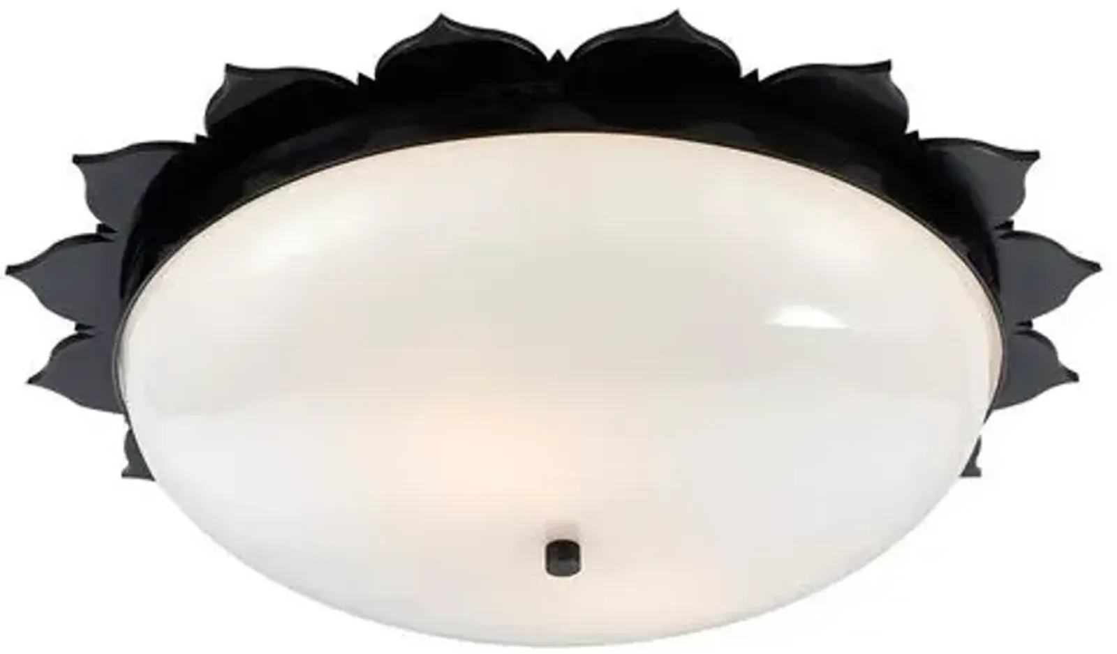 Visual Comfort - Rachel Flush Mount - Gunmetal - Ivory