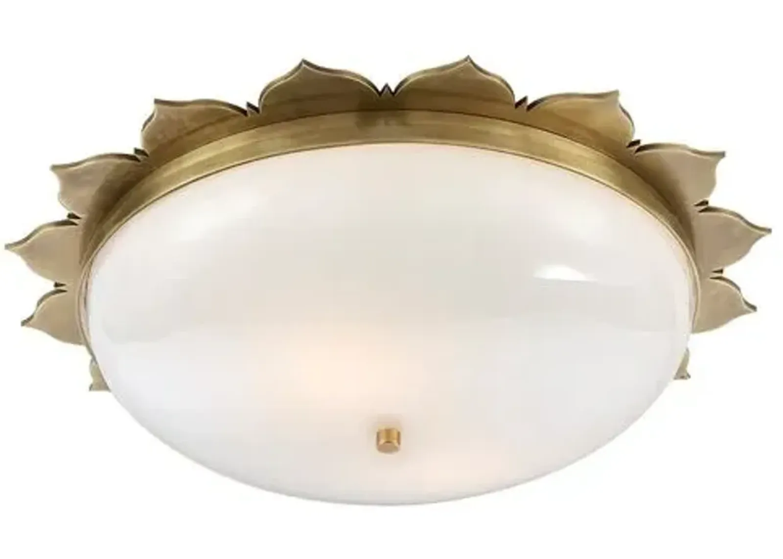 Visual Comfort - Rachel Flush Mount - Natural Brass - Ivory