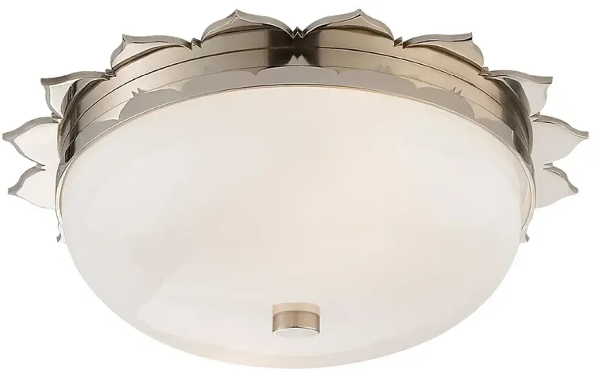 Visual Comfort - Rachel Flush Mount - Polished Nickel - Ivory