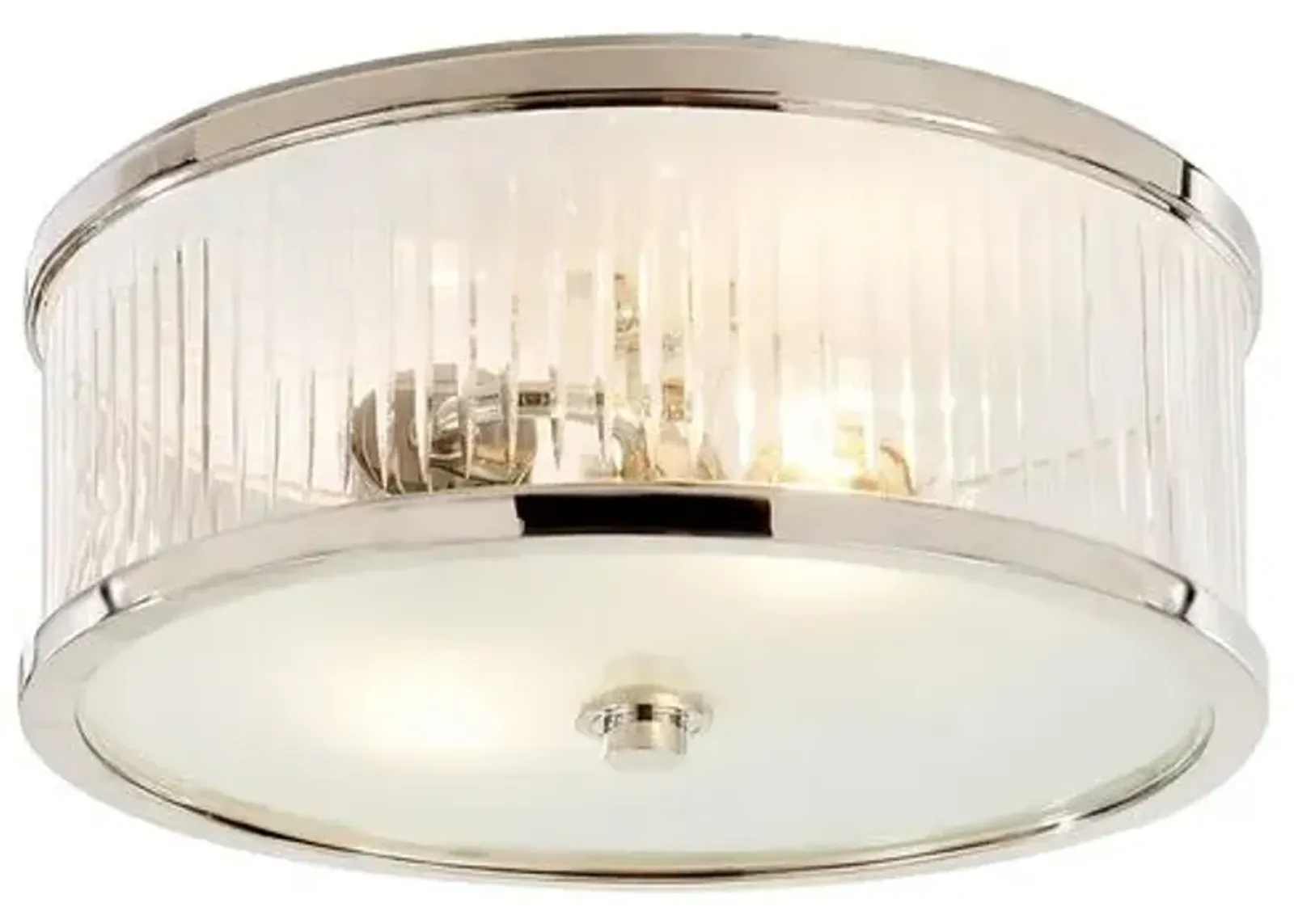 Visual Comfort - Randolph Large Flush Mount - Nickel - Silver