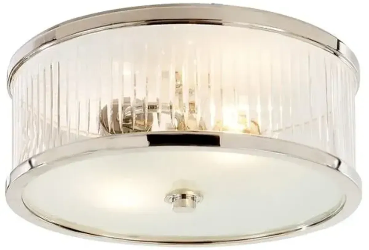 Visual Comfort - Randolph Large Flush Mount - Nickel - Silver