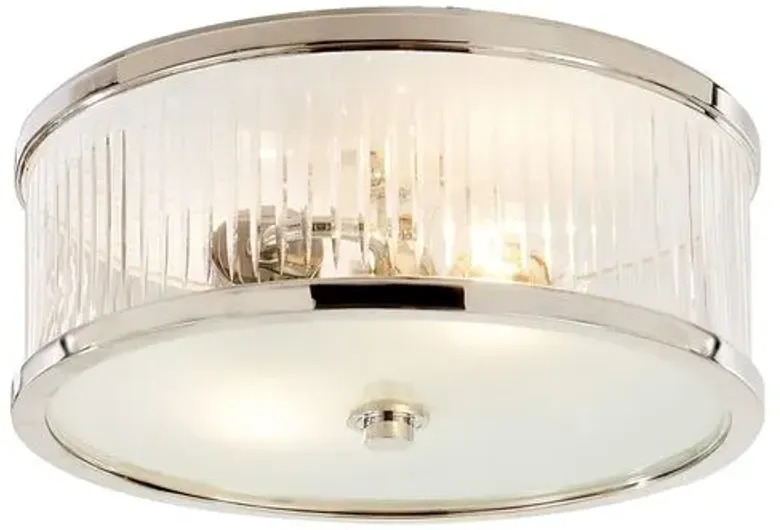 Visual Comfort - Randolph Large Flush Mount - Nickel - Silver