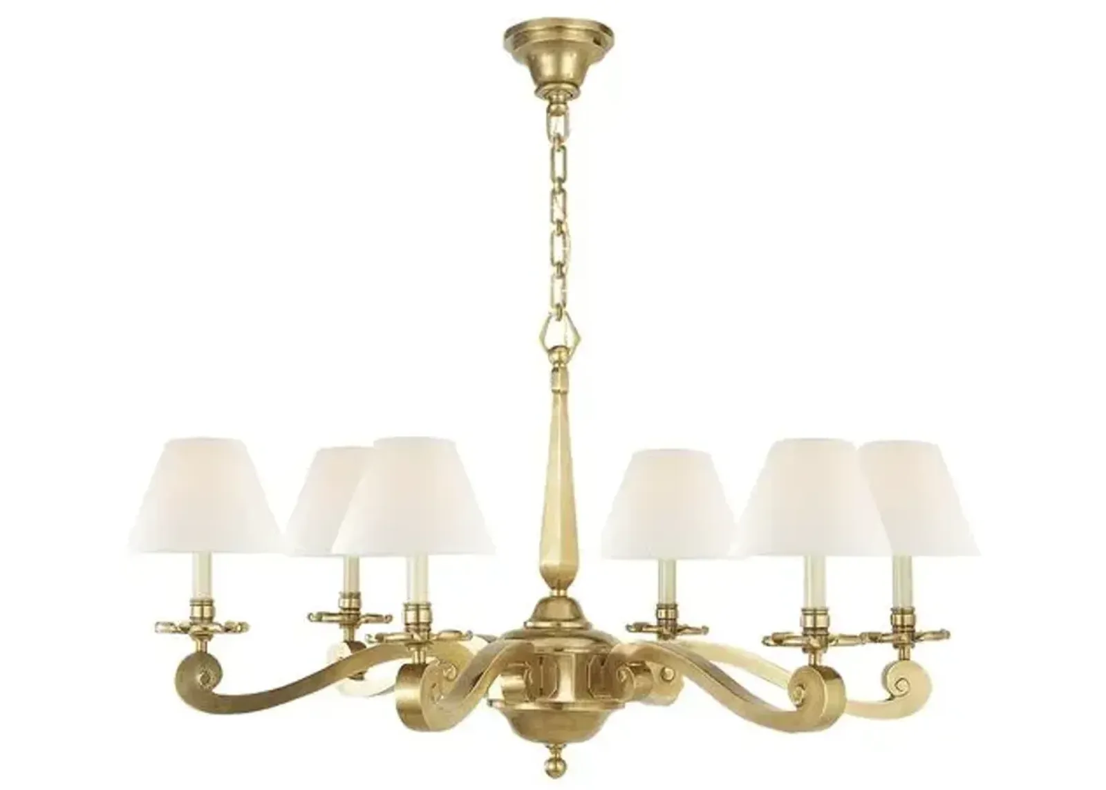 Visual Comfort - Myrna Chandelier - Natural Brass - Gold