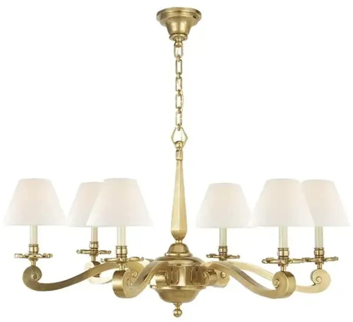 Visual Comfort - Myrna Chandelier - Natural Brass - Gold