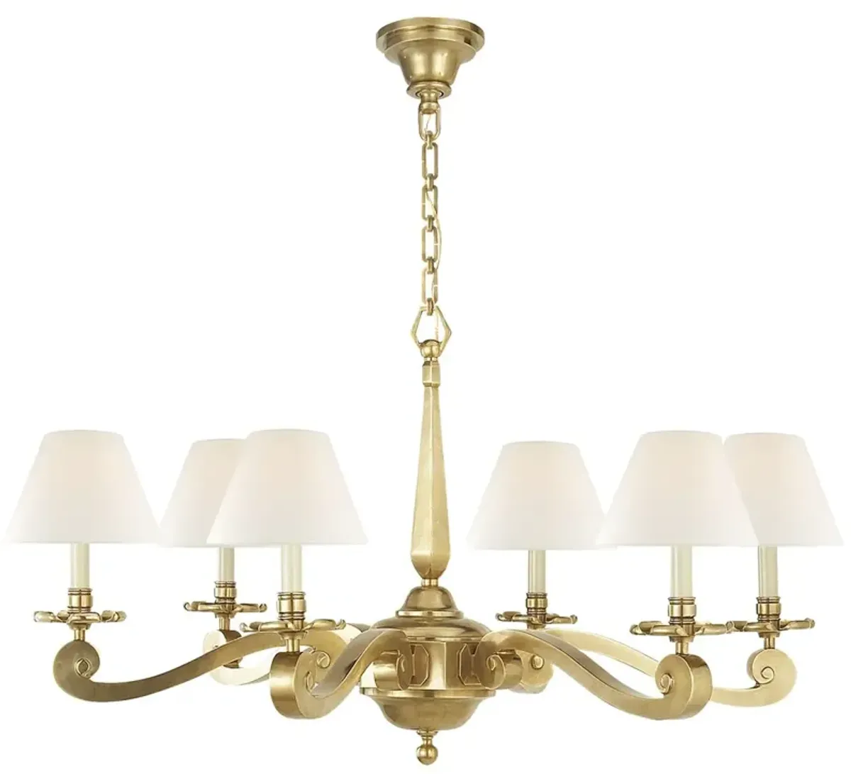 Visual Comfort - Myrna Chandelier - Natural Brass - Gold