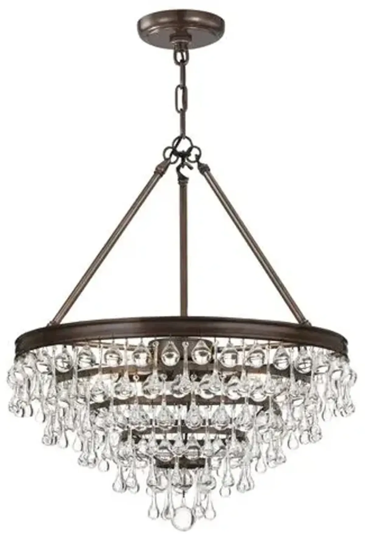 6-Light Chandelier - Vibrant Bronze - Crystorama - Brown