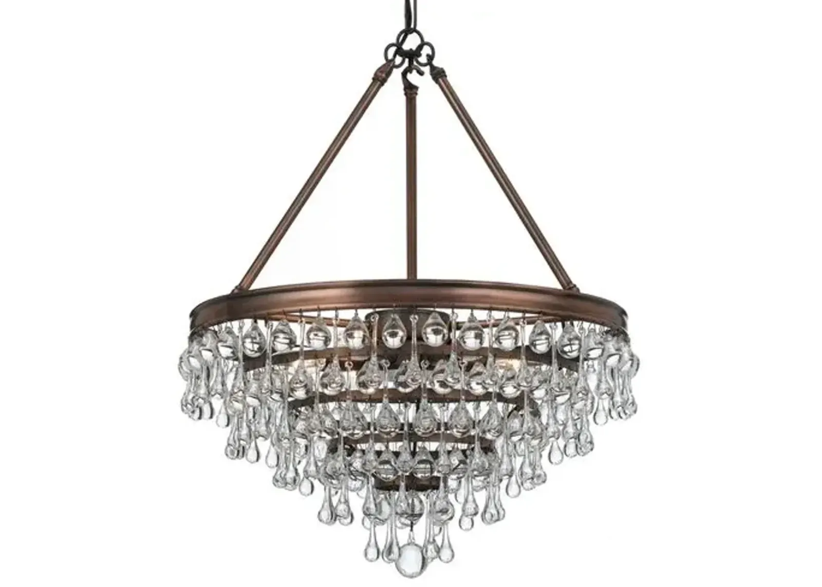 6-Light Chandelier - Vibrant Bronze - Crystorama - Brown