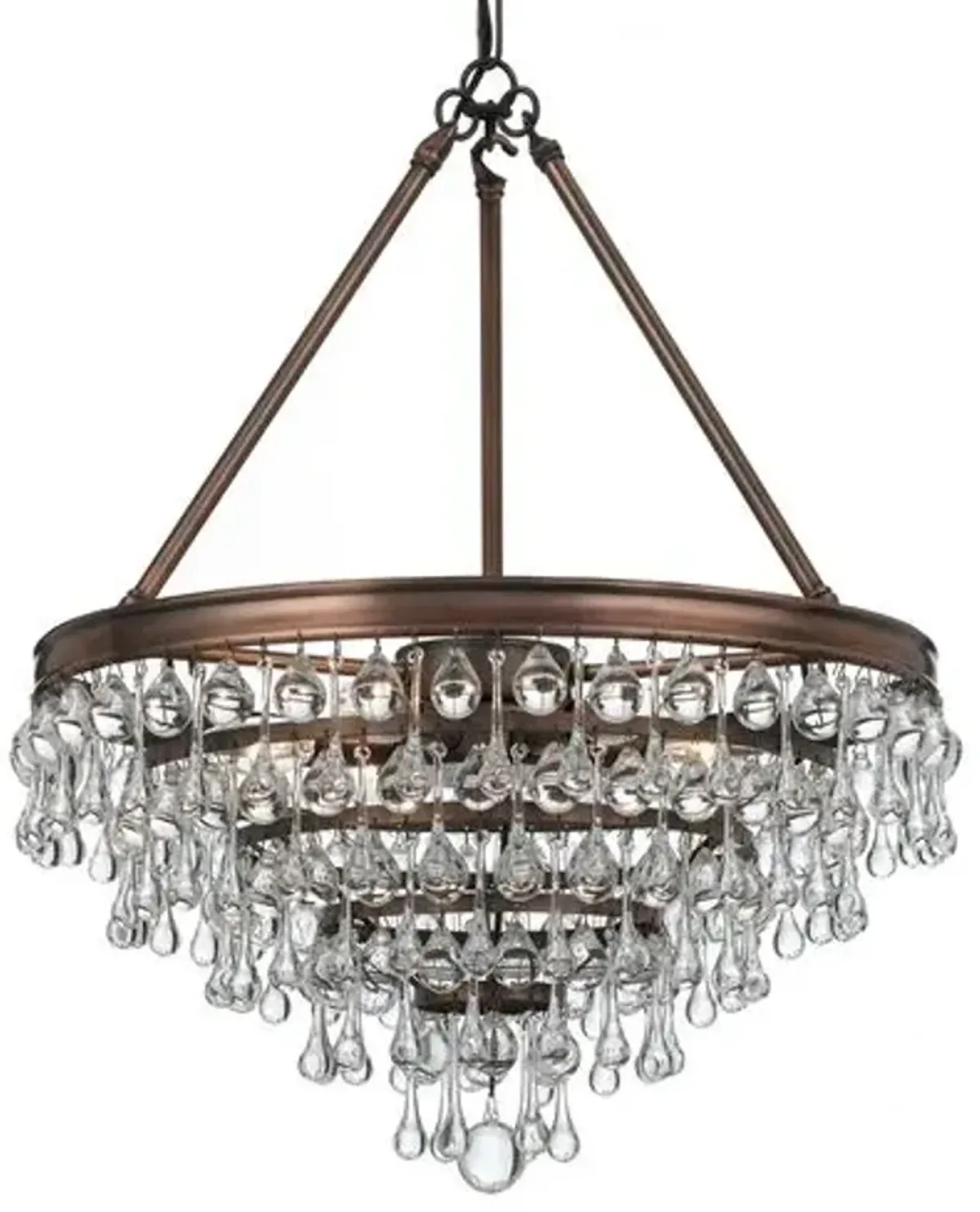 6-Light Chandelier - Vibrant Bronze - Crystorama - Brown