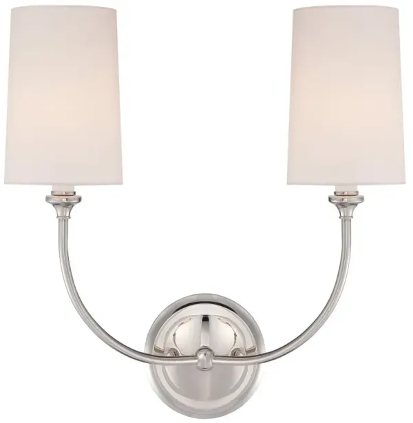 2-Light Sconce - Polished Nickel - Crystorama - Silver