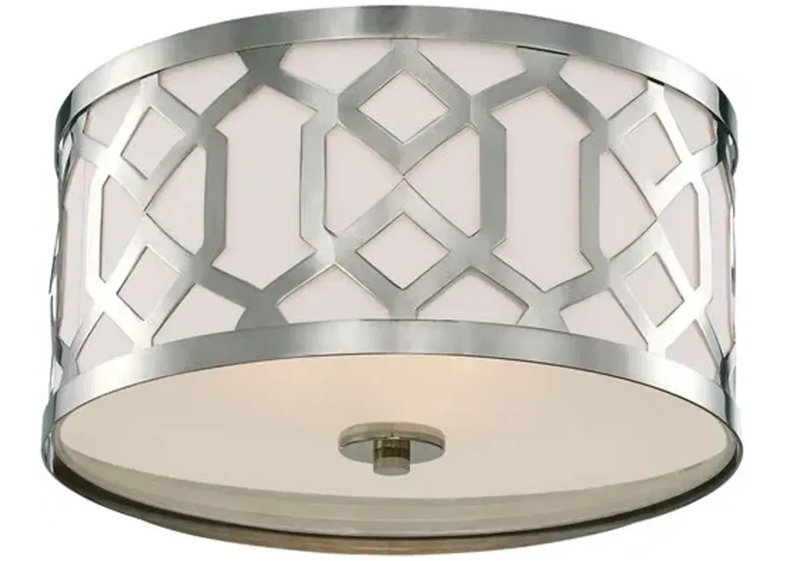 3-Light Semi-Flush - Polished Nickel - Crystorama - Silver