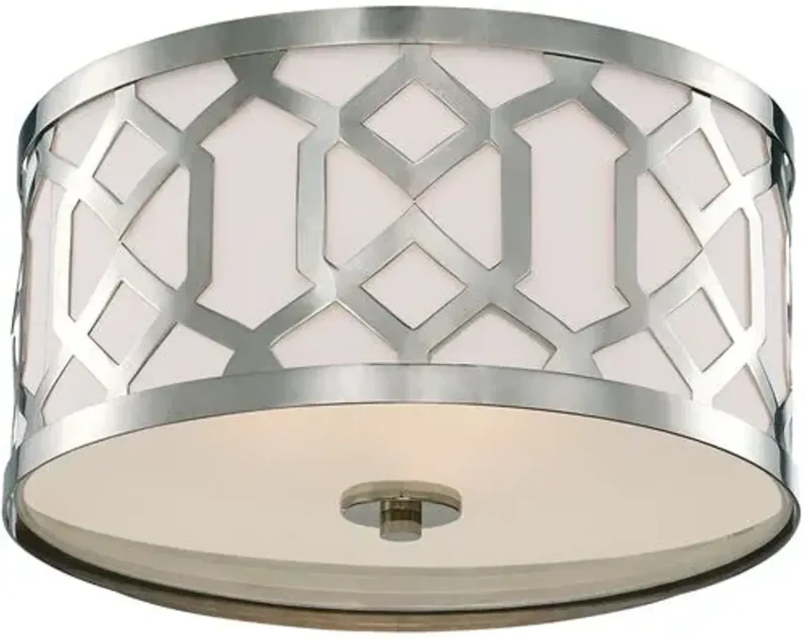 3-Light Semi-Flush - Polished Nickel - Crystorama - Silver