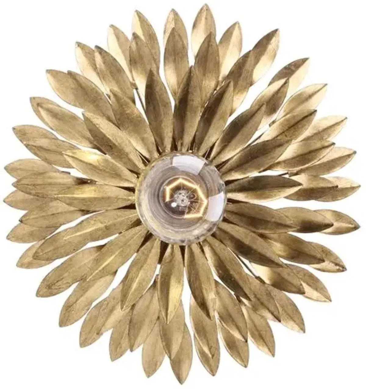 1-Light Semi-Flush - Antique Gold - Crystorama