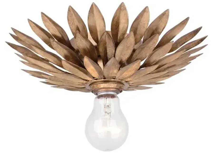 1-Light Semi-Flush - Antique Gold - Crystorama