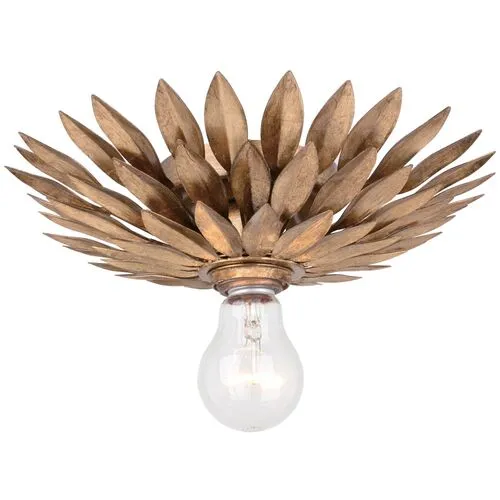 1-Light Semi-Flush - Antique Gold - Crystorama