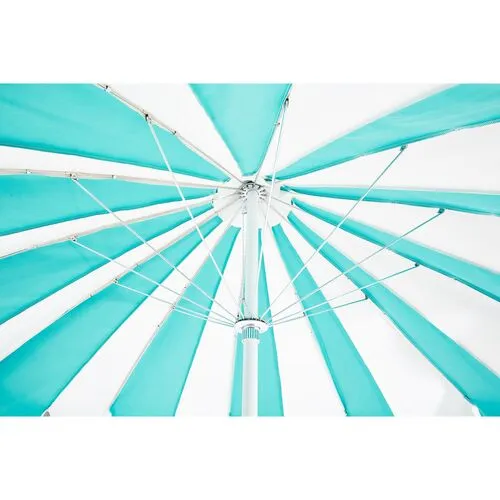 Pagoda Patio Umbrella - Aruba/White - Blue