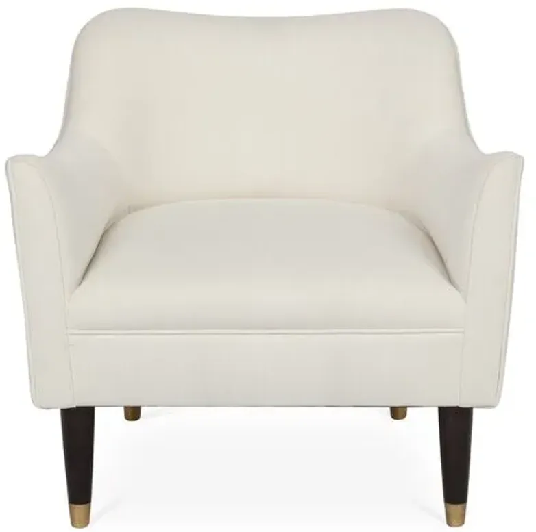 Alexander Accent Chair - Velvet - Kim Salmela - Handcrafted - Ivory, Comfortable, Durable, Velvet Upholstery