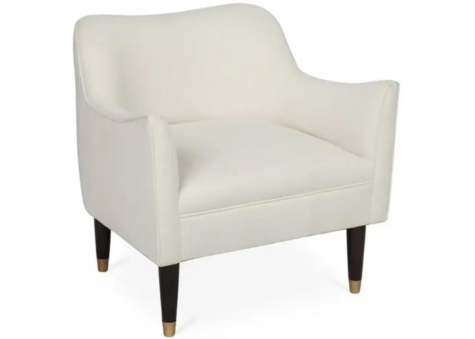 Alexander Accent Chair - Velvet - Kim Salmela - Handcrafted - Ivory, Comfortable, Durable, Velvet Upholstery