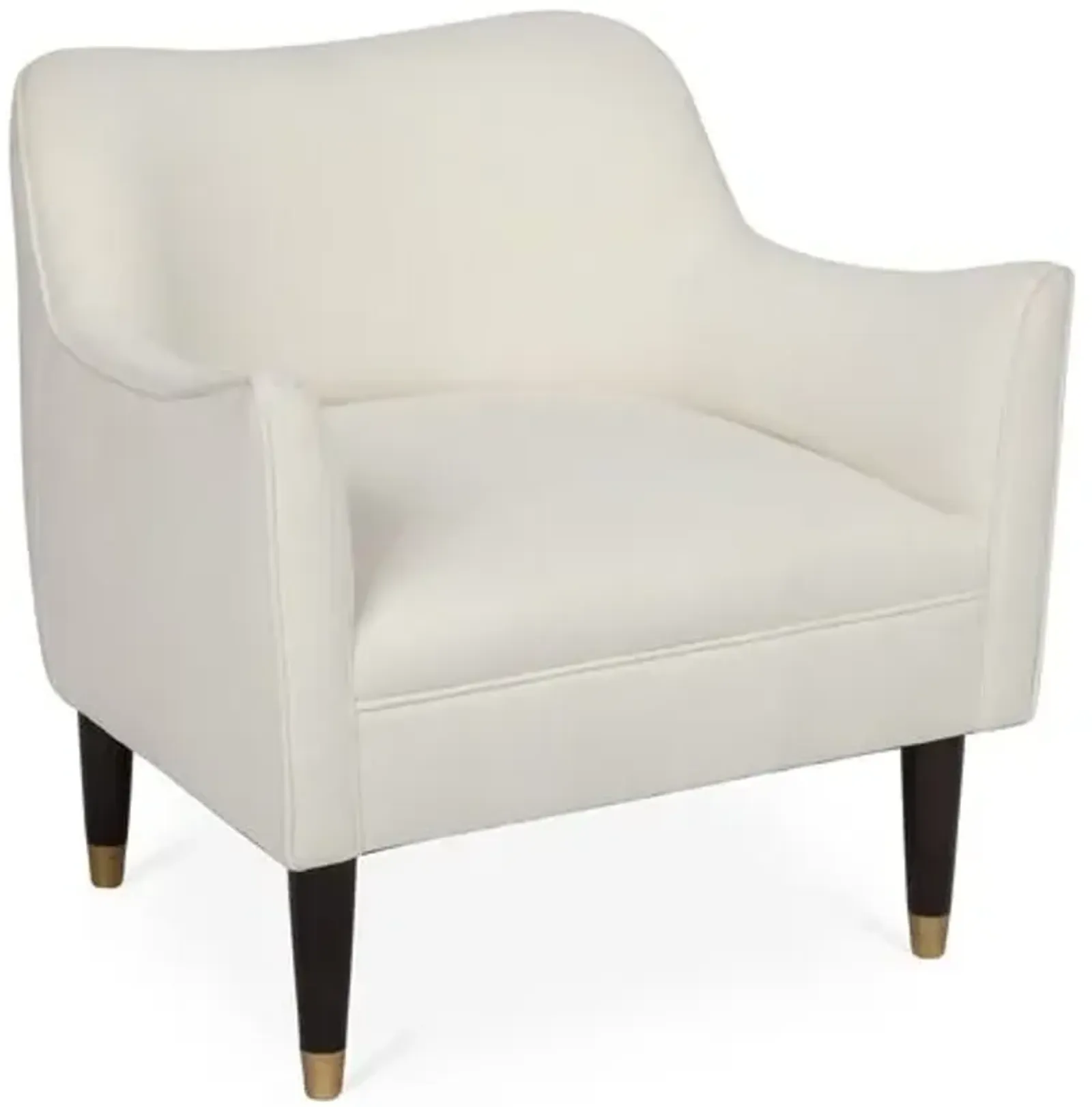 Alexander Accent Chair - Velvet - Kim Salmela - Handcrafted - Ivory, Comfortable, Durable, Velvet Upholstery