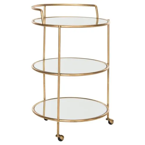 Dominika Bar Cart - Gold