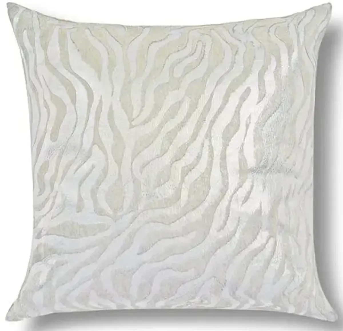 Zebra Striped Pillow - Silver - Le-Coterie