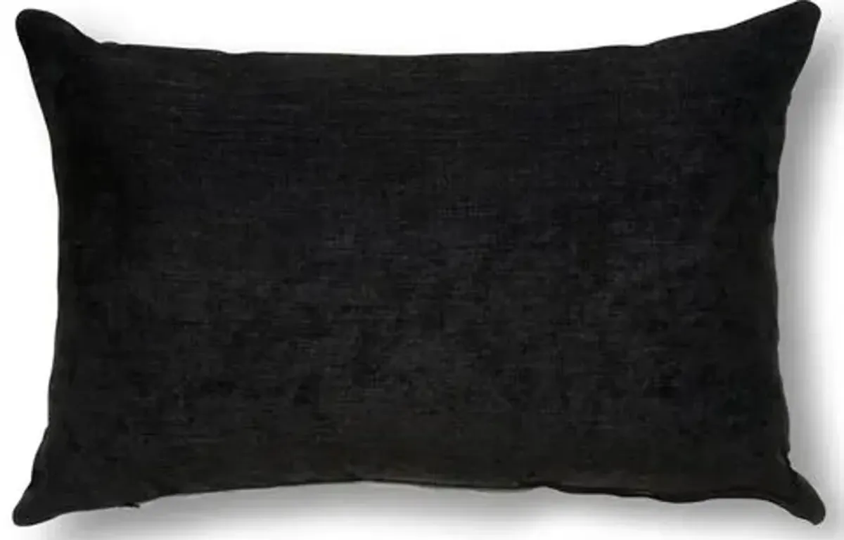 Tibetan Lumbar Pillow - Black - Le-Coterie