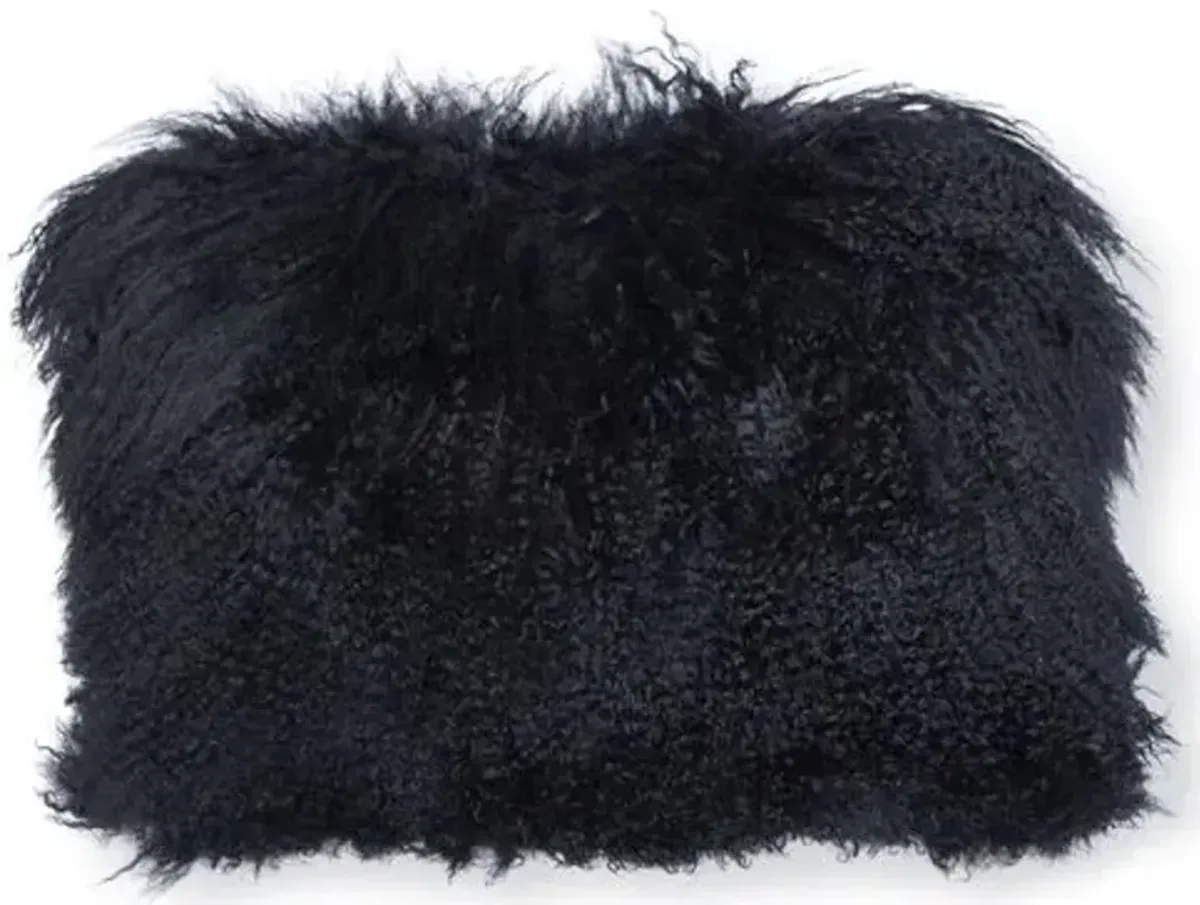 Tibetan Lumbar Pillow - Black - Le-Coterie