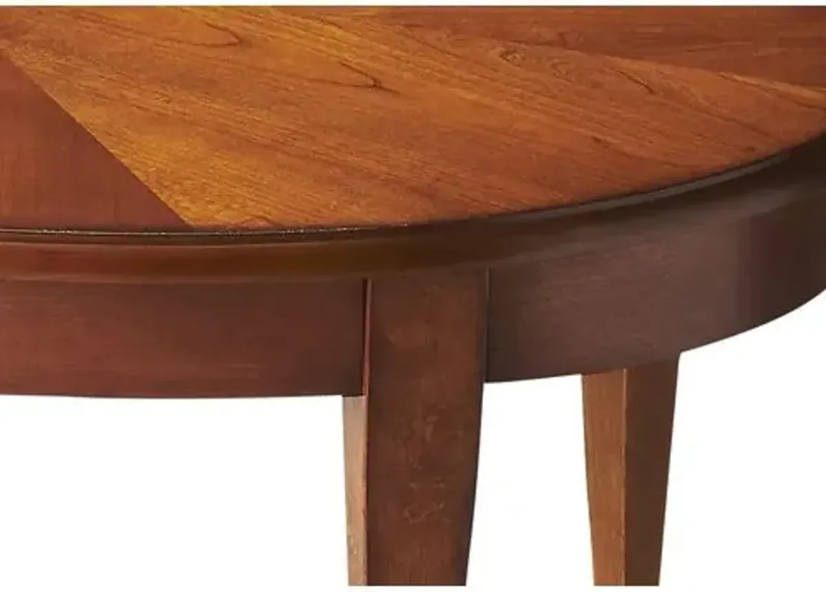 Luca Oval Wood Coffee Table - Brown