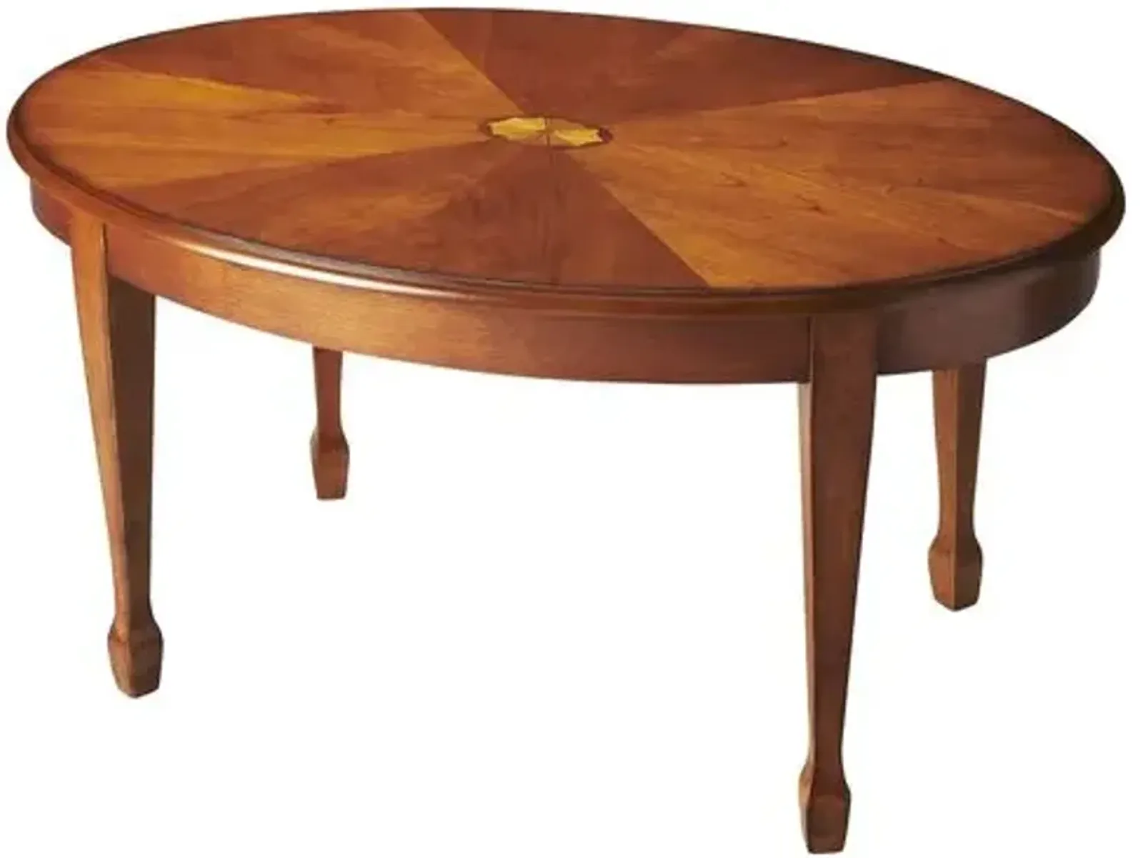 Luca Oval Wood Coffee Table - Brown