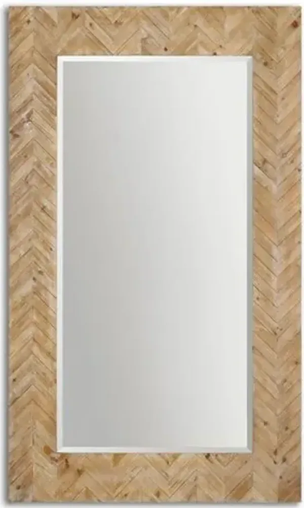 Mayville Floor Mirror - Natural - Gray