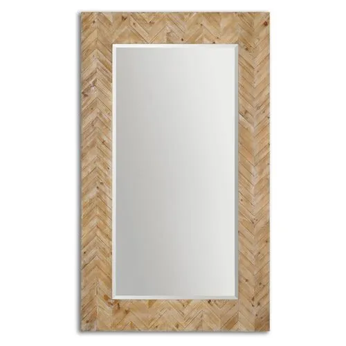 Mayville Floor Mirror - Natural - Gray