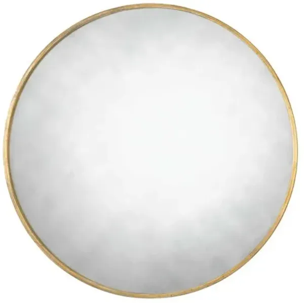 Canton 43" Round Wall Mirror - Antique Mirror/Gold