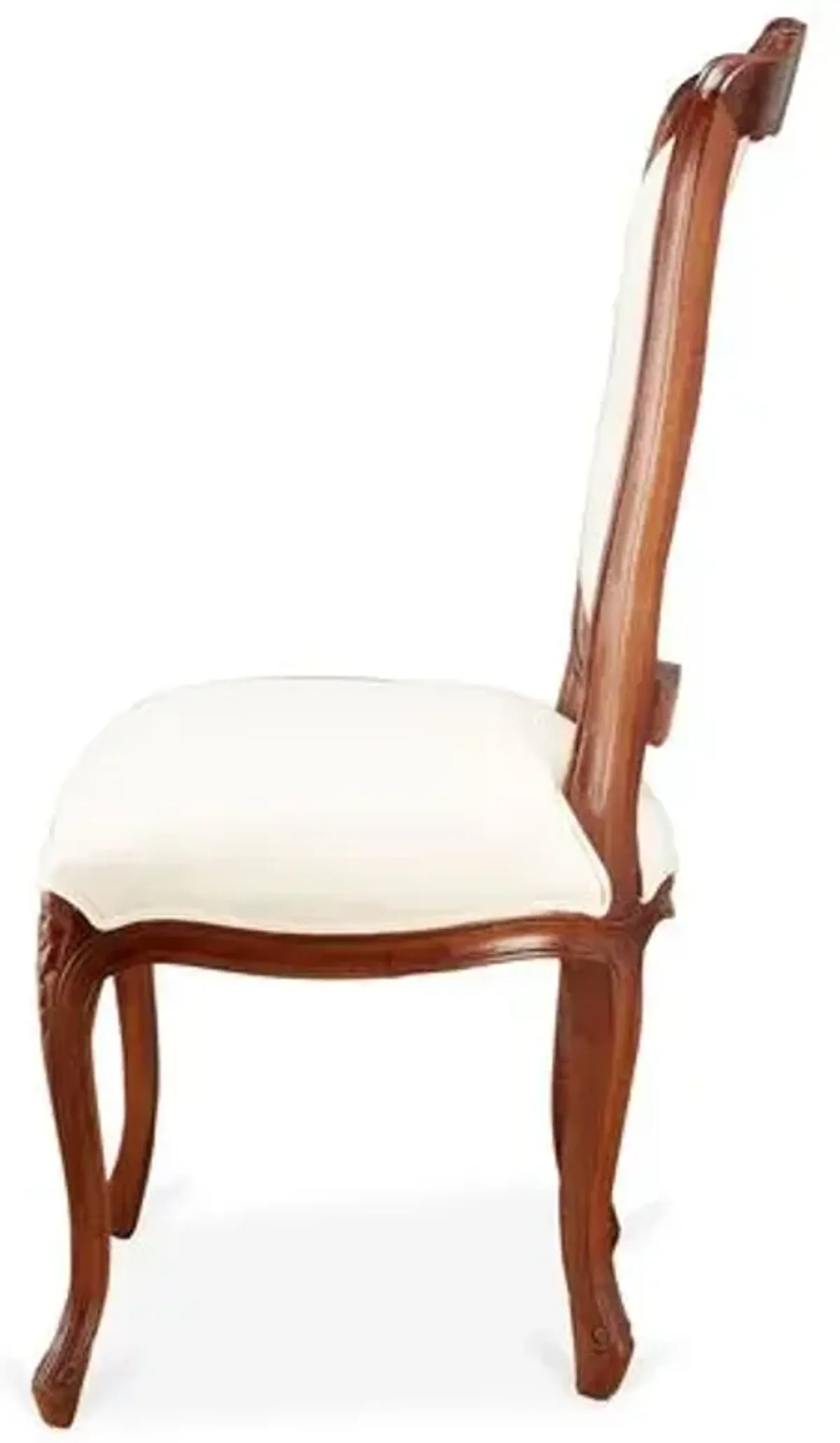 Lilla Side Chair - Cream Linen - Handcrafted - Ivory