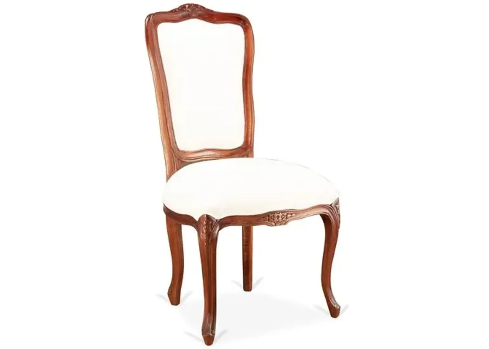 Lilla Side Chair - Cream Linen - Handcrafted - Ivory