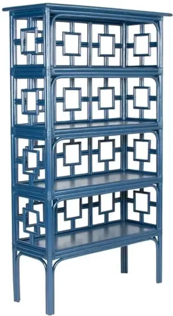 Sobe Rattan Étagère - Blue