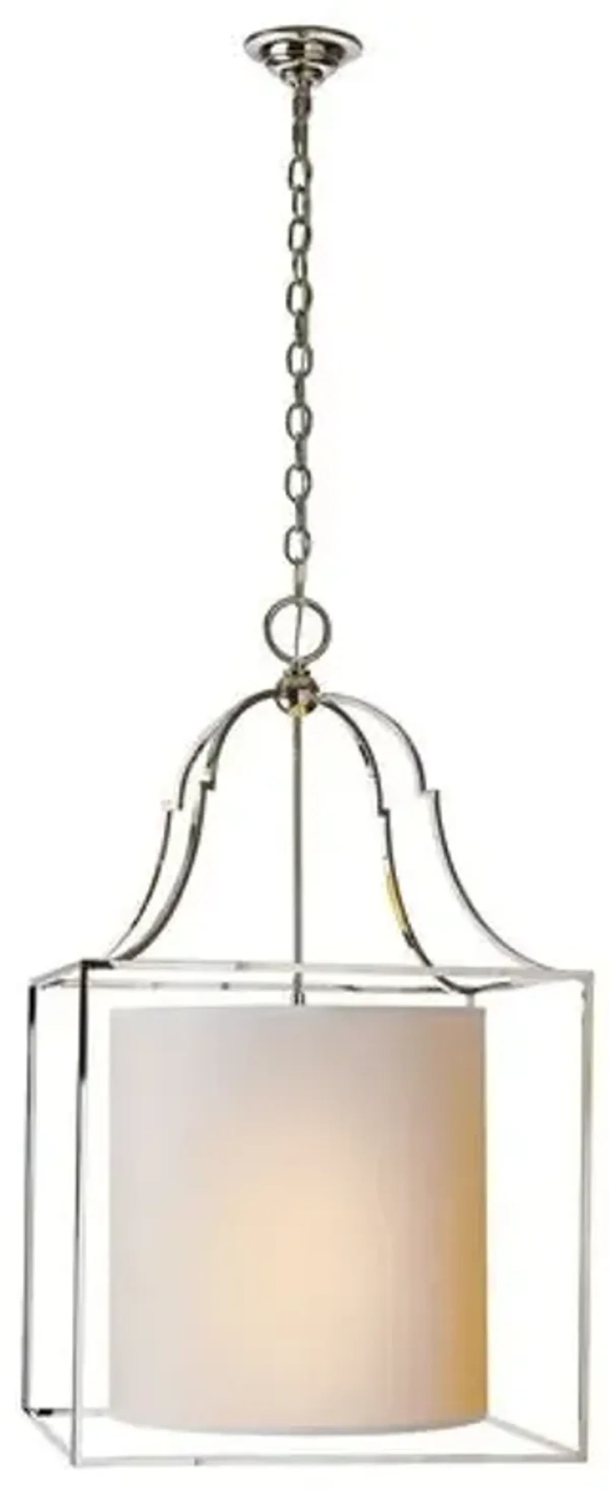 Visual Comfort - Gustavian Lantern - Polished Nickel - Silver