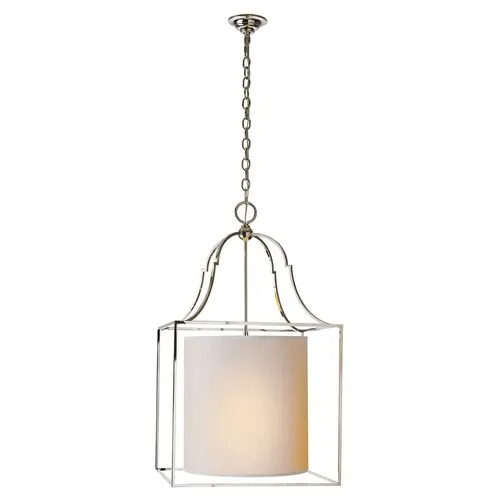 Visual Comfort - Gustavian Lantern - Polished Nickel - Silver