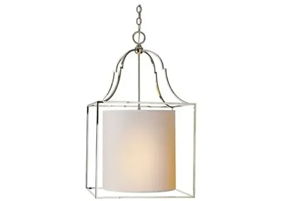 Visual Comfort - Gustavian Lantern - Polished Nickel - Silver